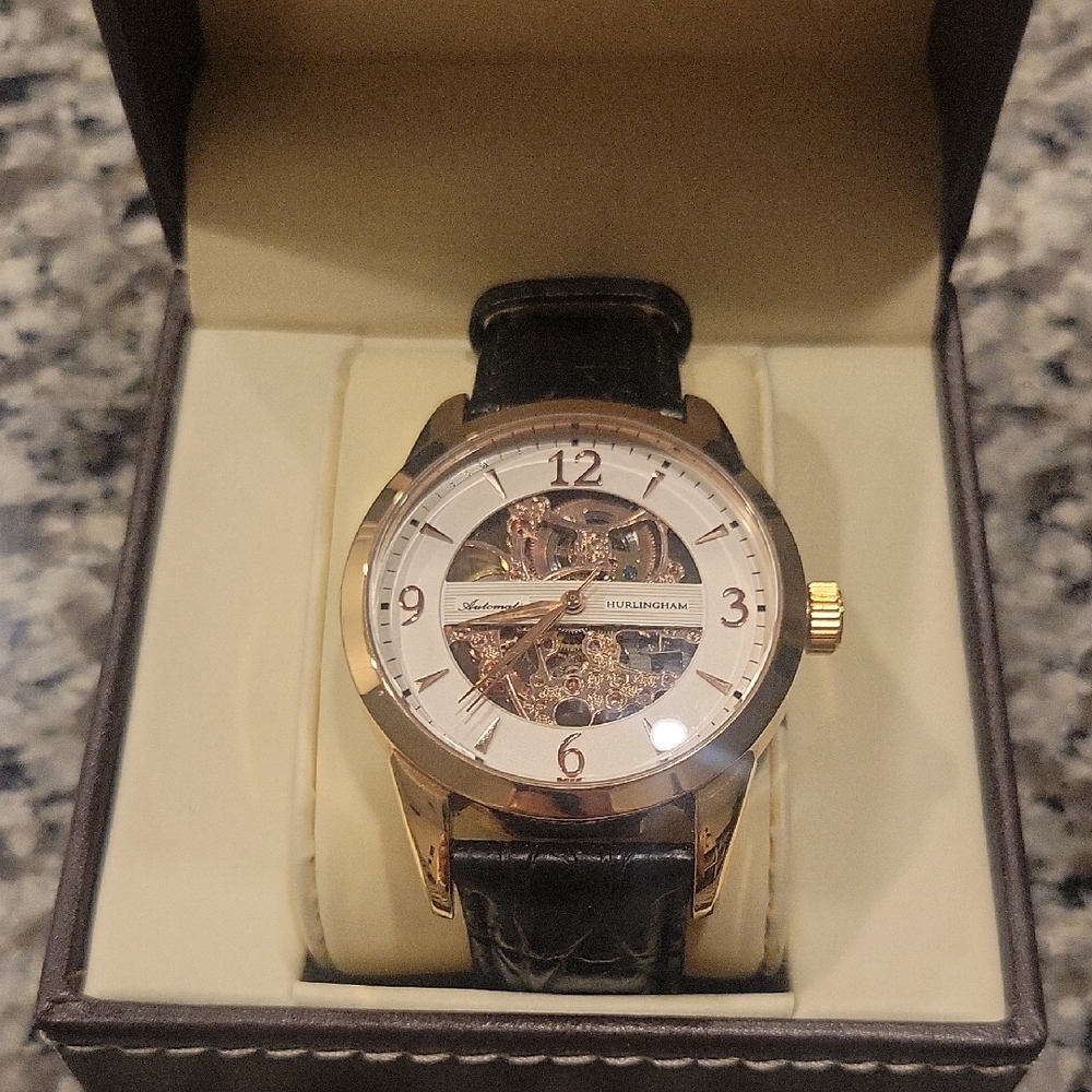 Gold and Black Men's Watch